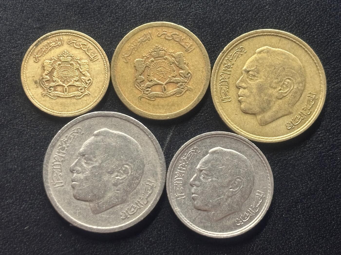 邮泉阁限时拍卖第四十场 非洲专场（硬币在国外。请付邮费6元。） 摩洛哥1974年5枚