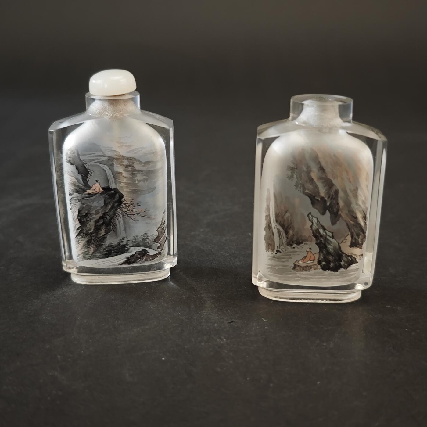 上海都达杂项专场九（全场包邮） 出口创汇期 内画山水鼻烟壶 2件1-540