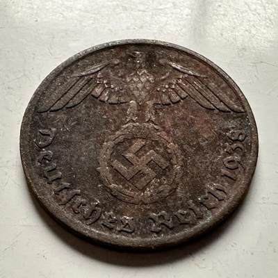 🌹外币初藏🌹🐯2026年第13场  每周二四六晚8️⃣点 接代拍 - 德国1938年1芬尼