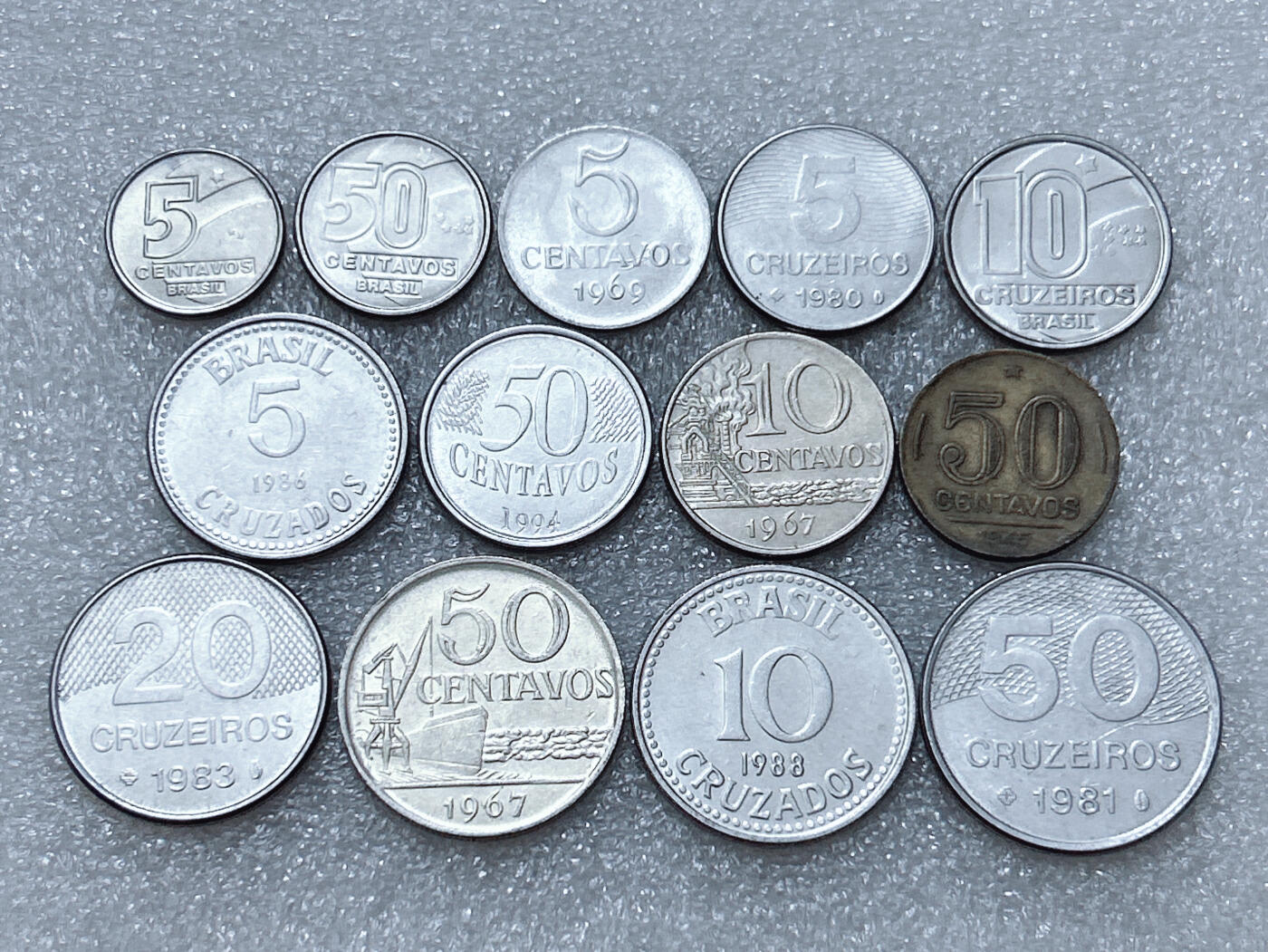 第一海外回流一元起拍收藏 散集专场  第296期 巴西硬币13枚 无重复