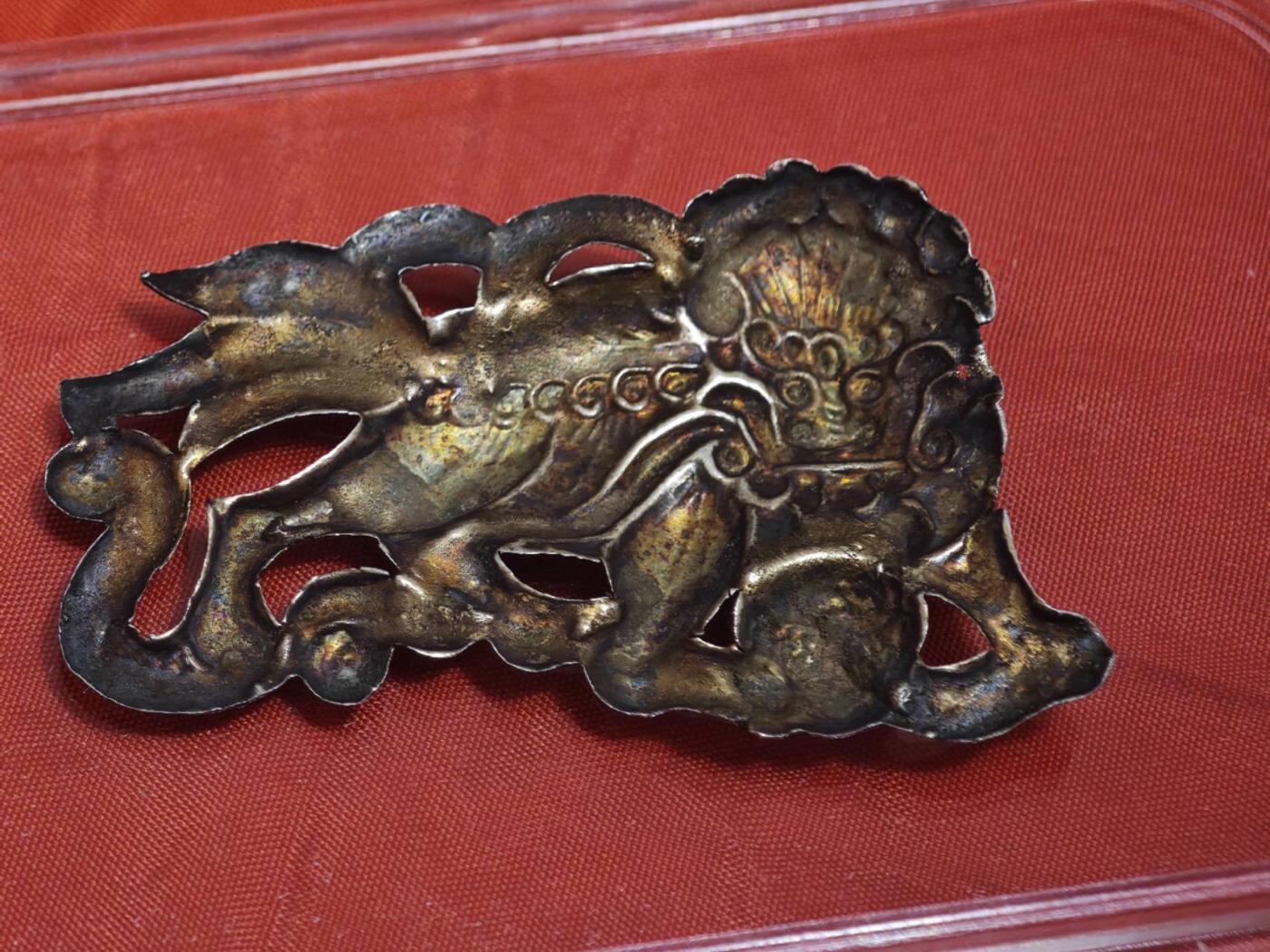 橙子收藏第二期 清代/民国民俗银饰  狮子滚绣球