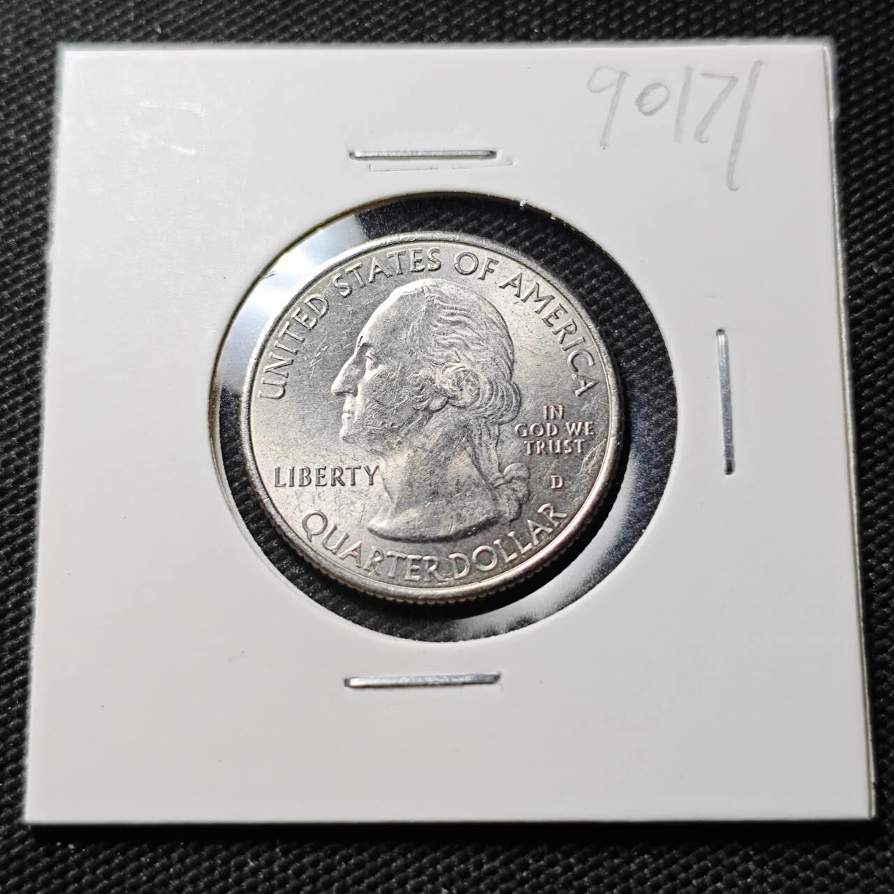 KK钱币收藏小铺  第390期  2月预留时间 周末发货  美国25分纪念币 好品