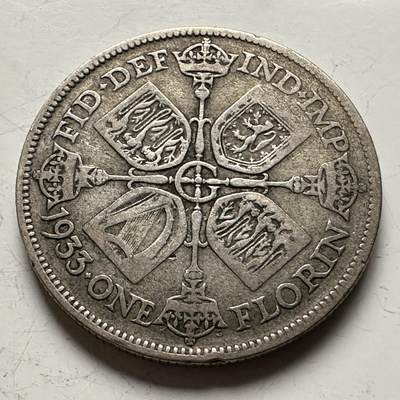 🌹外币初藏🌹🐯2026年第13场  每周二四六晚8️⃣点 接代拍 -  英国1933年1弗洛林银币 11.3克50%银