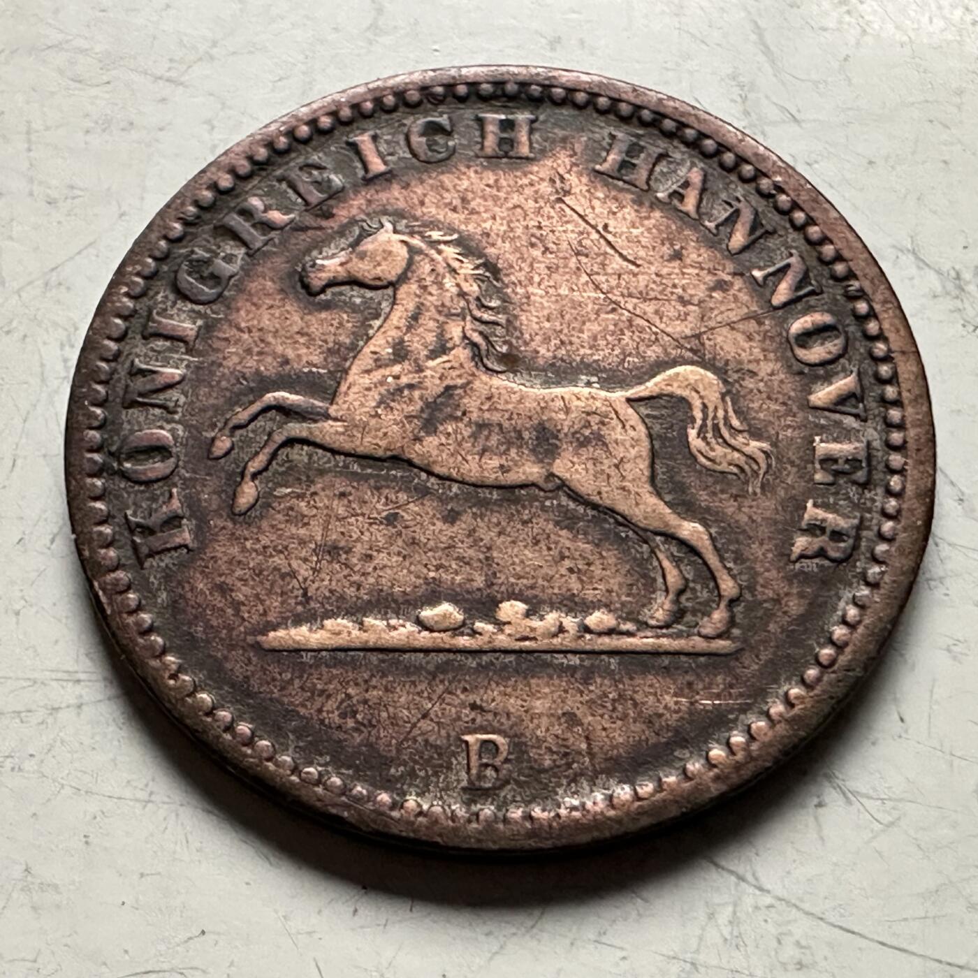 🌹外币初藏🌹🐯2026年第13场  每周二四六晚8️⃣点 接代拍 汉诺威王国1858年1格罗申铜币