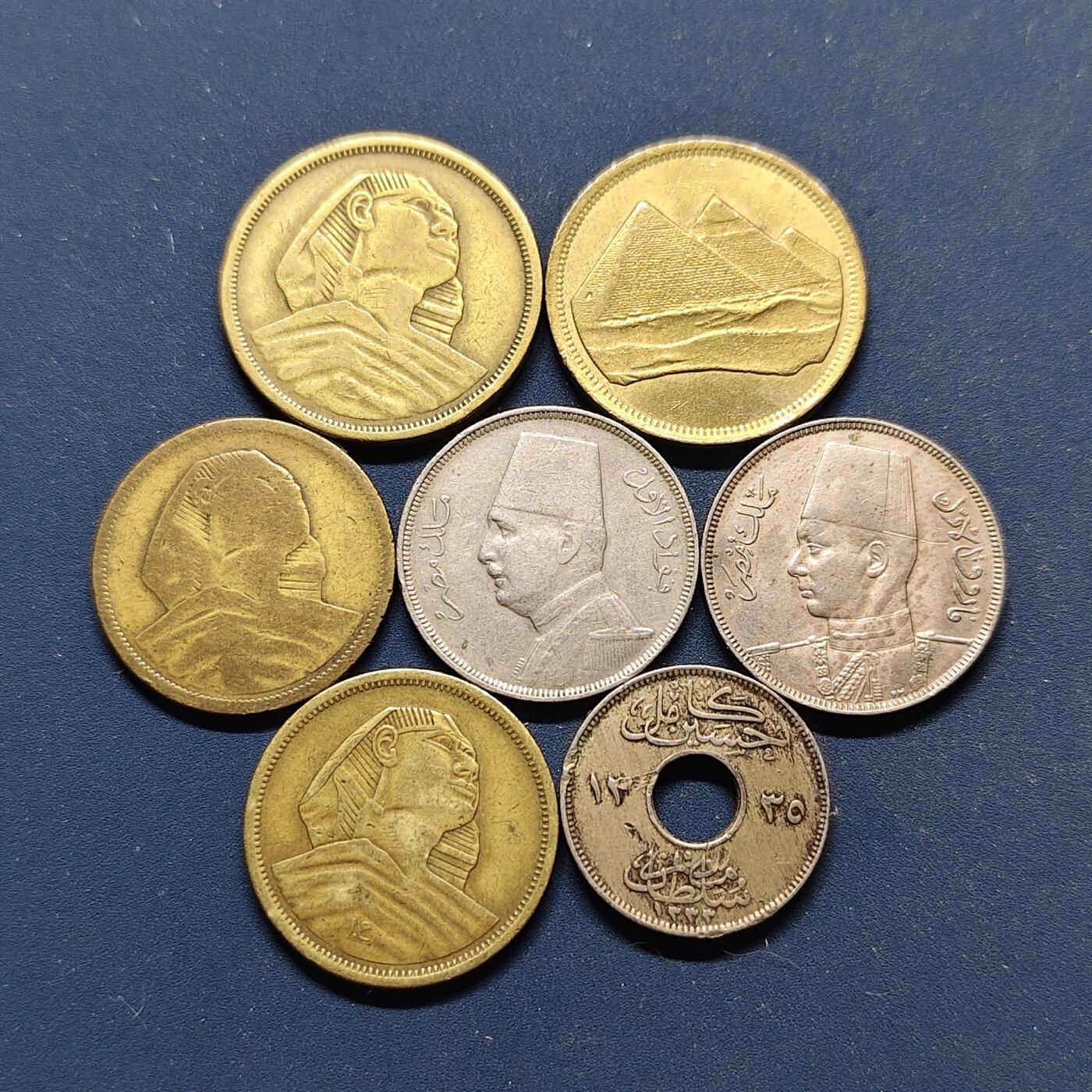 【全场包邮】纯粹捡漏拍498场-持续更新中 埃及各年份散币7枚一组