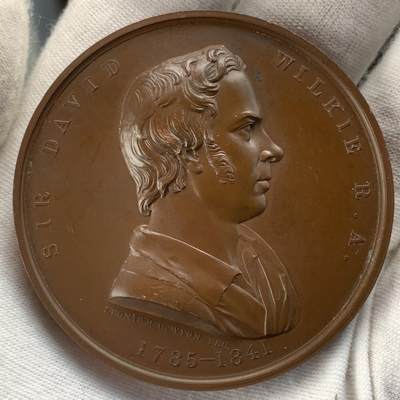 掌中浮雕-藏着的欧洲第051场 - 1861年英国伦敦艺术联盟戴维•威尔基纪念铜章，55mm；  BHM #2704