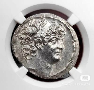 NGC评MS古希腊塞琉西国王腓力一世宙斯四德大银币 - NGC评MS古希腊塞琉西国王腓力一世宙斯四德大银币