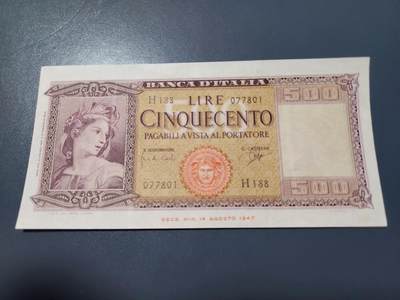 1月27号晚上8点 外国纸币自动截拍第14场 - 意大利500极美品