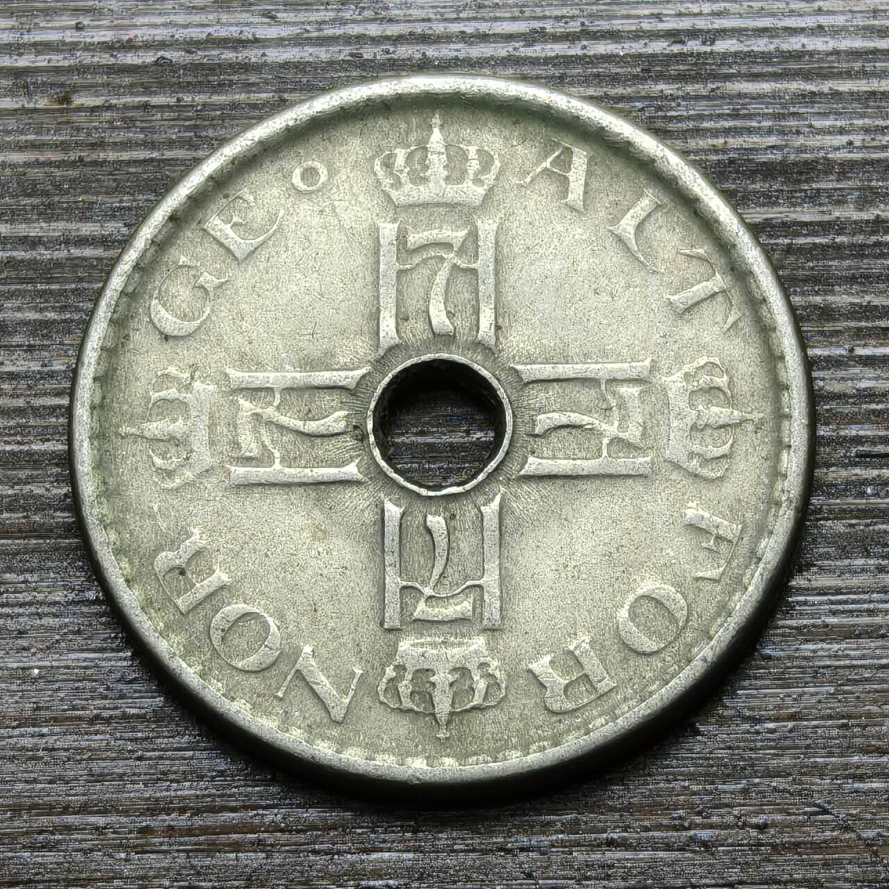 【铜匠收藏】★第141★散币专场 不寄存，30包邮。不满30元，支付5元运费。《接受代拍 代送NGC评级》 62【无寄存】1947年 挪威 50欧尔