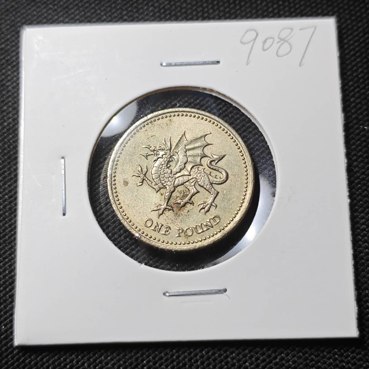 KK钱币收藏小铺  第390期  2月预留时间 周末发货  英国1镑 龙