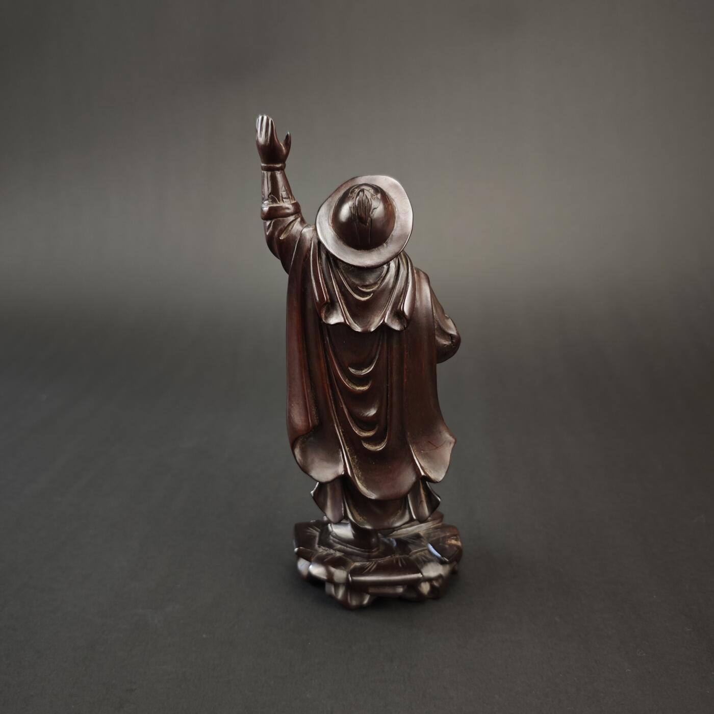 上海都达杂项专场九（全场包邮） 民国 黄杨木雕穆桂英挂帅1-322