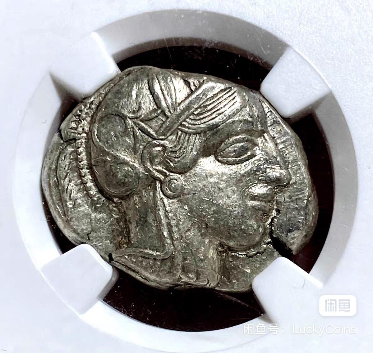 古希腊战神智慧女神雅典娜猫头鹰四德银币