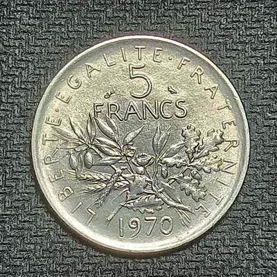 新2026B第六组世界各国精品钱币奖章纪念章花钱401-830 - 780法国5法郎