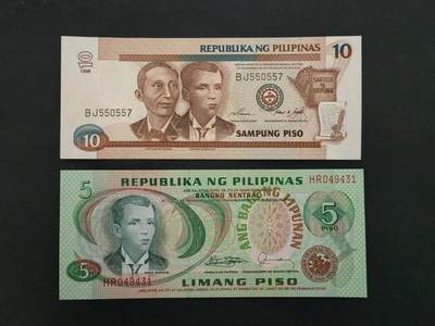 外国纸币专场260130场 - 菲律宾🇵🇭2张，全新品相UNC。