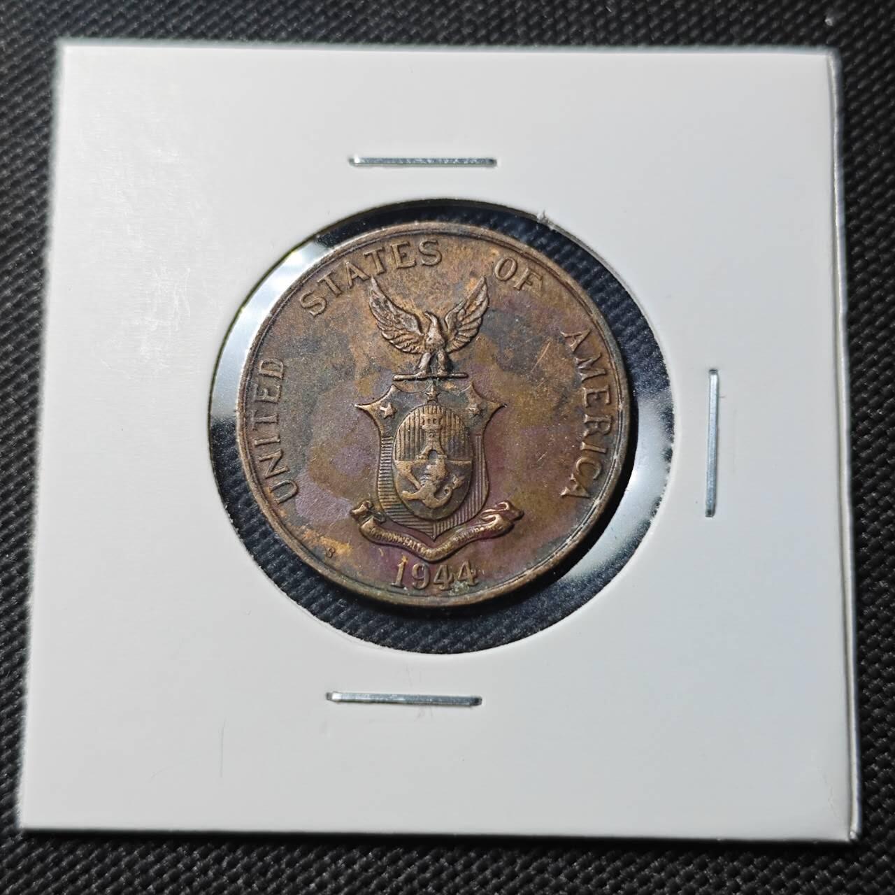 KK钱币收藏小铺  第390期  2月预留时间 周末发货  美属菲律宾1分铜币