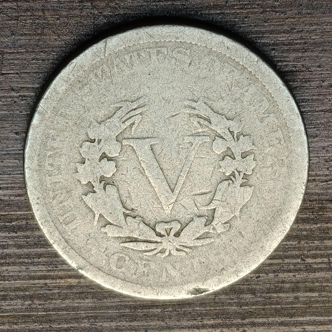 【铜匠收藏】★第142★散币专场 不寄存，30包邮。不满30元，支付5元运费。《接受代拍 代送NGC评级》 2【无寄存】1902年 美国自由女神V字 5美分