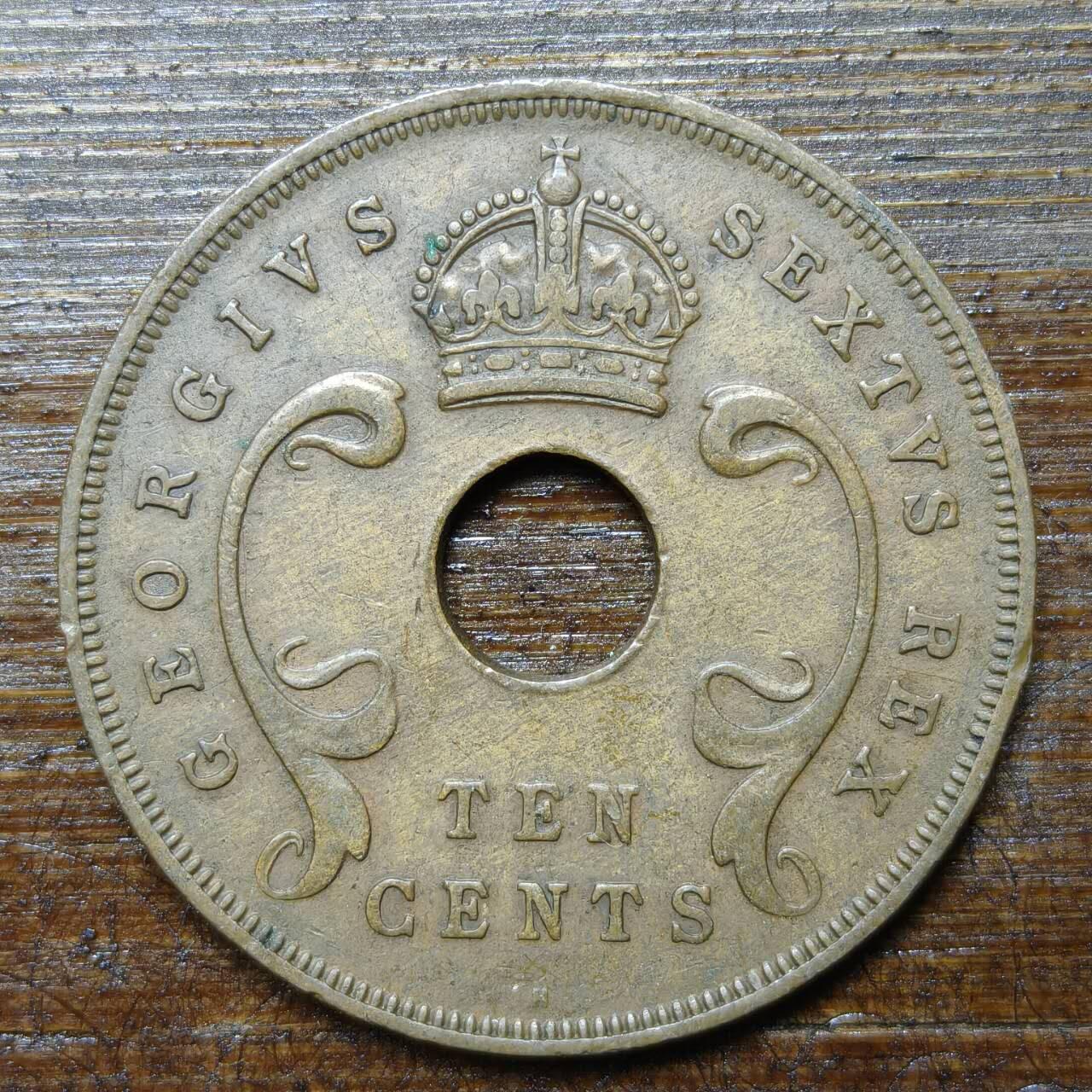 【铜匠收藏】★第141★散币专场 不寄存，30包邮。不满30元，支付5元运费。《接受代拍 代送NGC评级》 22【无寄存】英属东非 1952年 10分 铜币