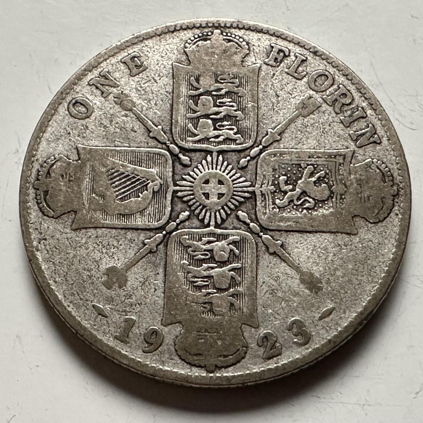 🌹外币初藏🌹🐯2026年第13场  每周二四六晚8️⃣点 接代拍  英国1923年1弗洛林银币 11.3克50%银