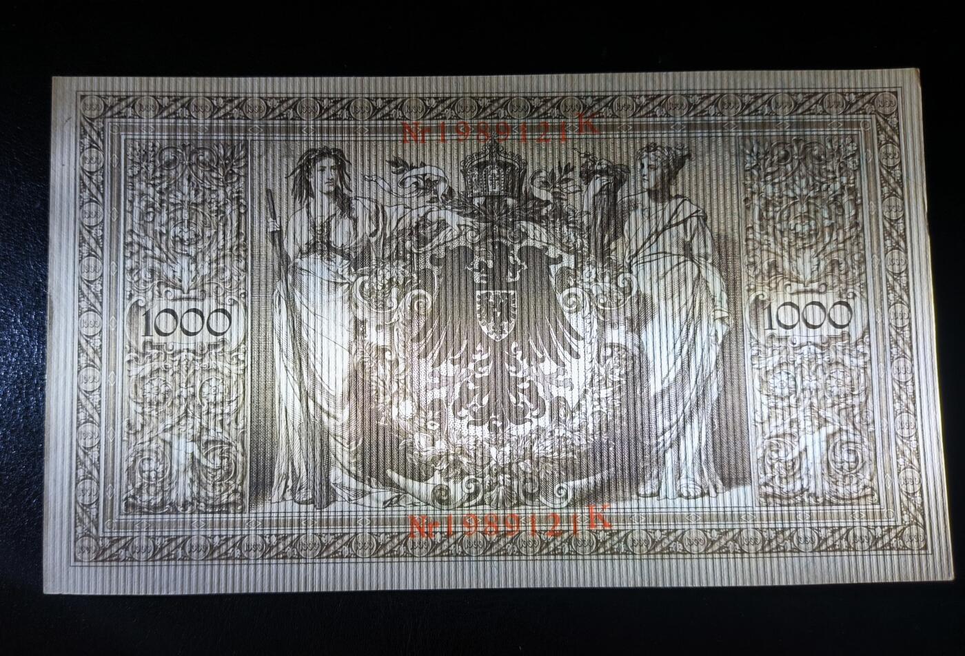 鑫鑫爱钱币2026-01-30 1910-德国-1000马克【UNC- 1989年份+生日号】