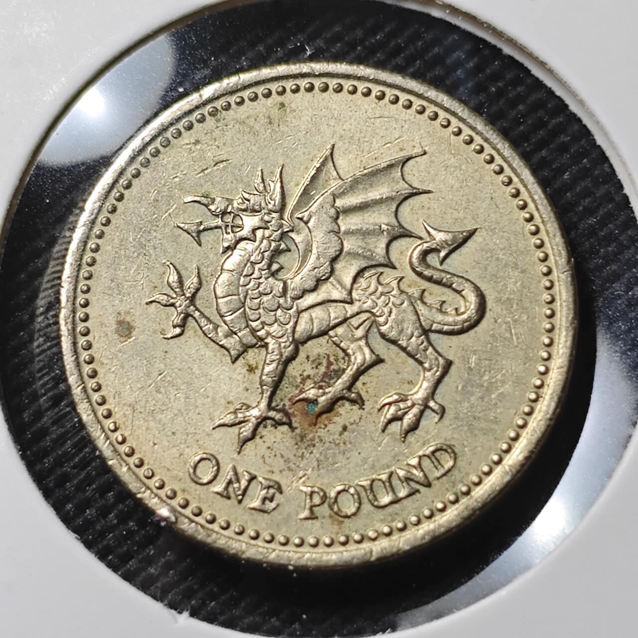 KK钱币收藏小铺  第390期  2月预留时间 周末发货  英国1镑 龙