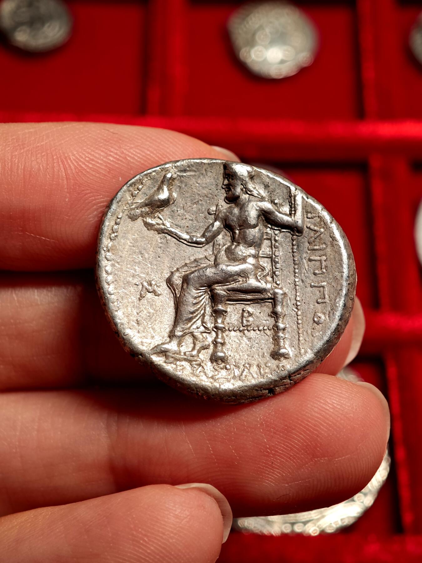 评级古希腊亚历山大大力神四德银币