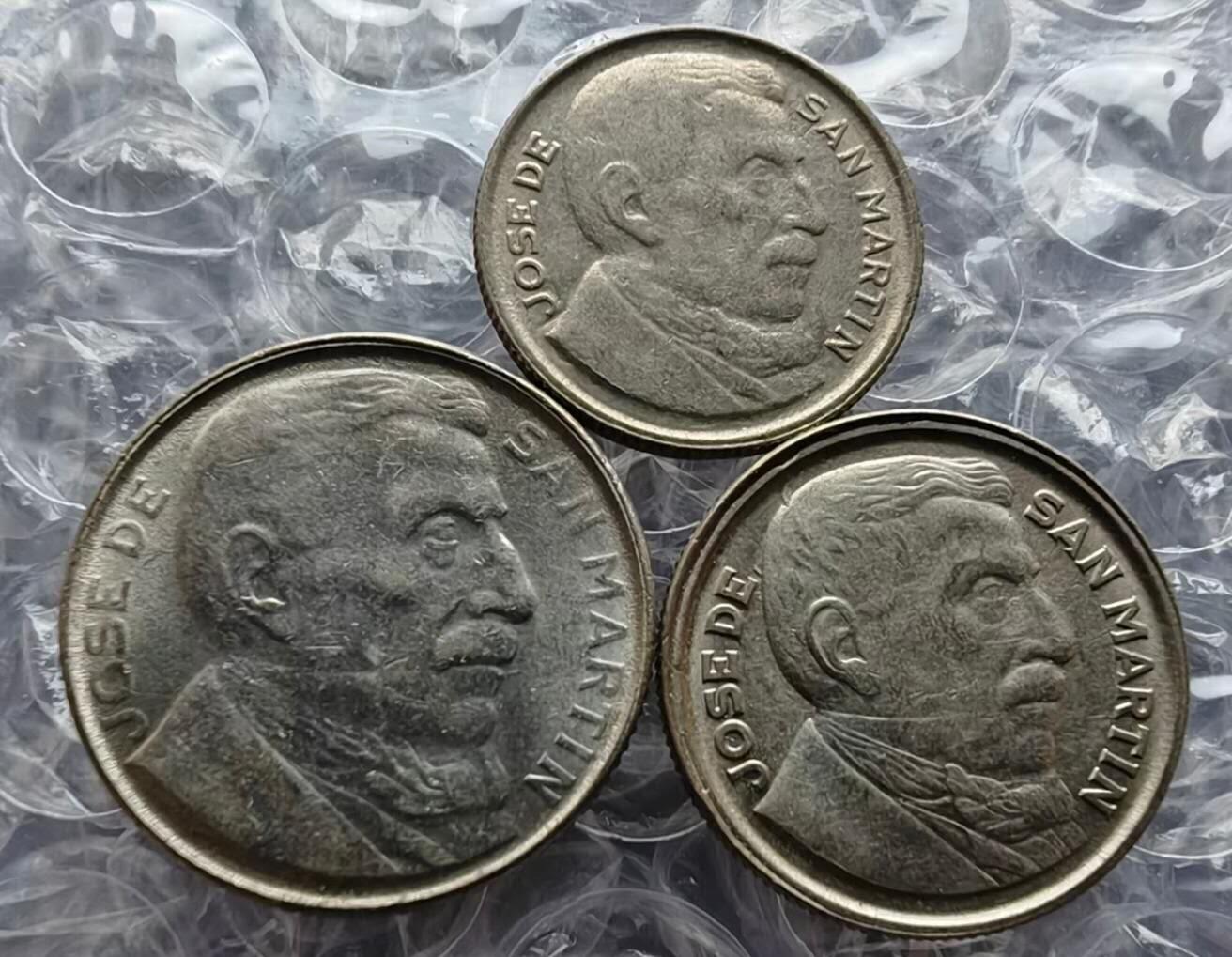 阿根廷1950年5/10/20分加字纪念版3枚套 圣马丁逝世100周年纪念