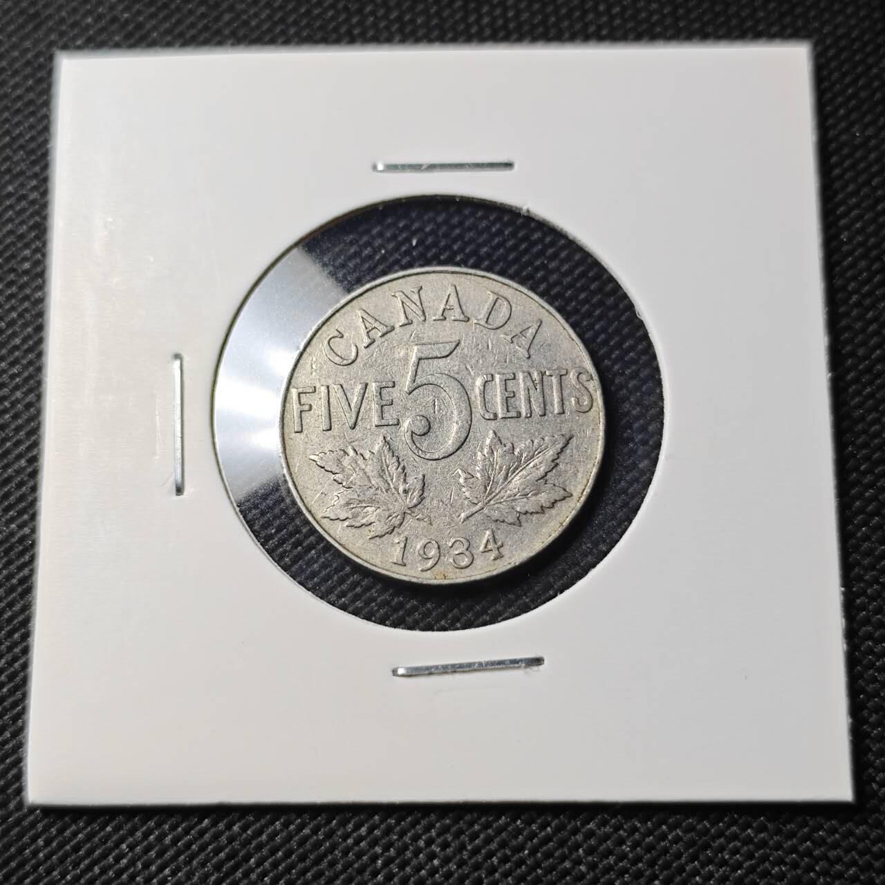 KK钱币收藏小铺  第390期  2月预留时间 周末发货  加拿大5分镍币