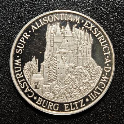 【德藏】世界币章拍卖第163期（拍品征集中~欢迎藏友联系） - 现代 德国埃尔茨城堡纪念银章 纯银 直径约：32.2mm；重约：14.3g
