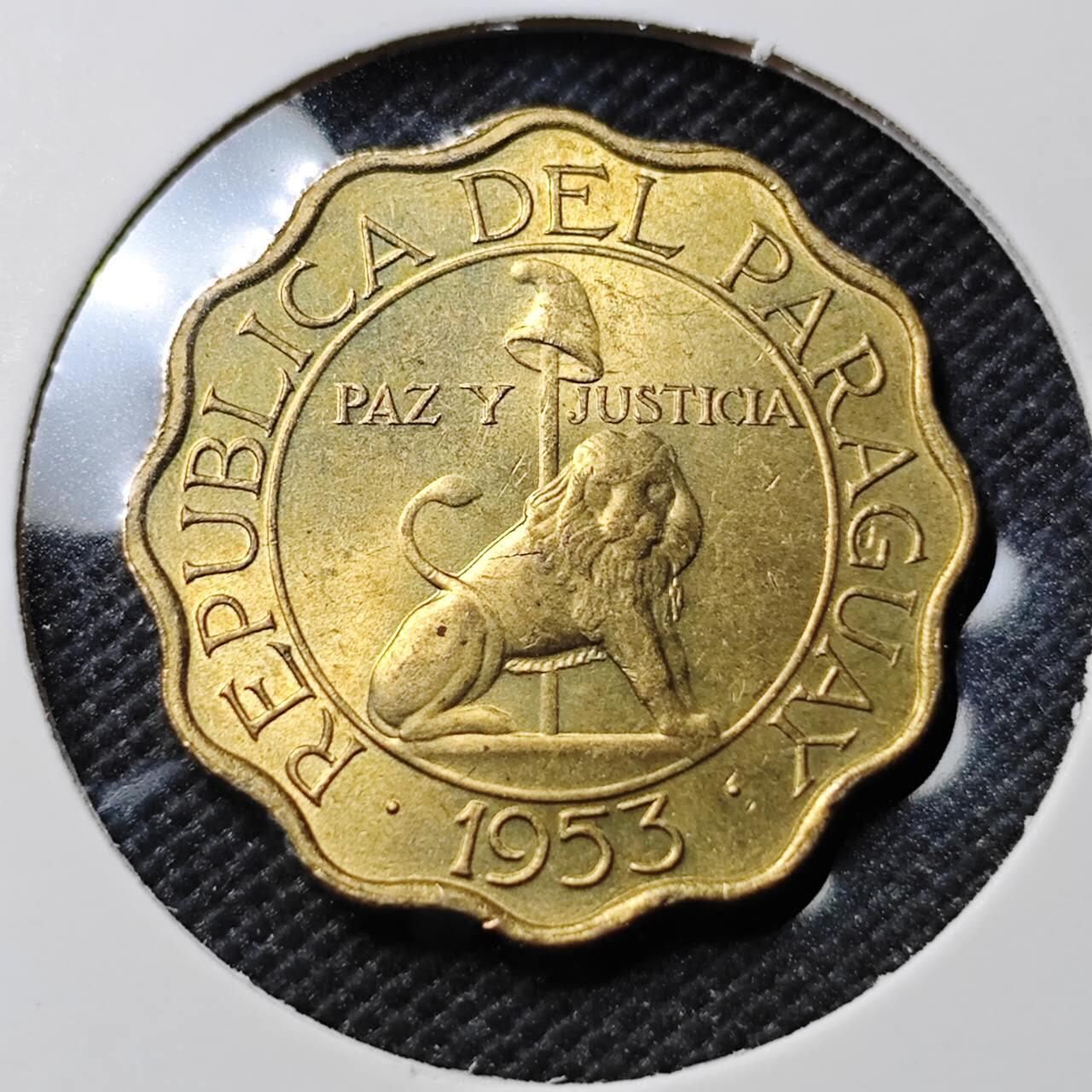 KK钱币收藏小铺  第390期  2月预留时间 周末发货  巴拉圭25分 好品铜币