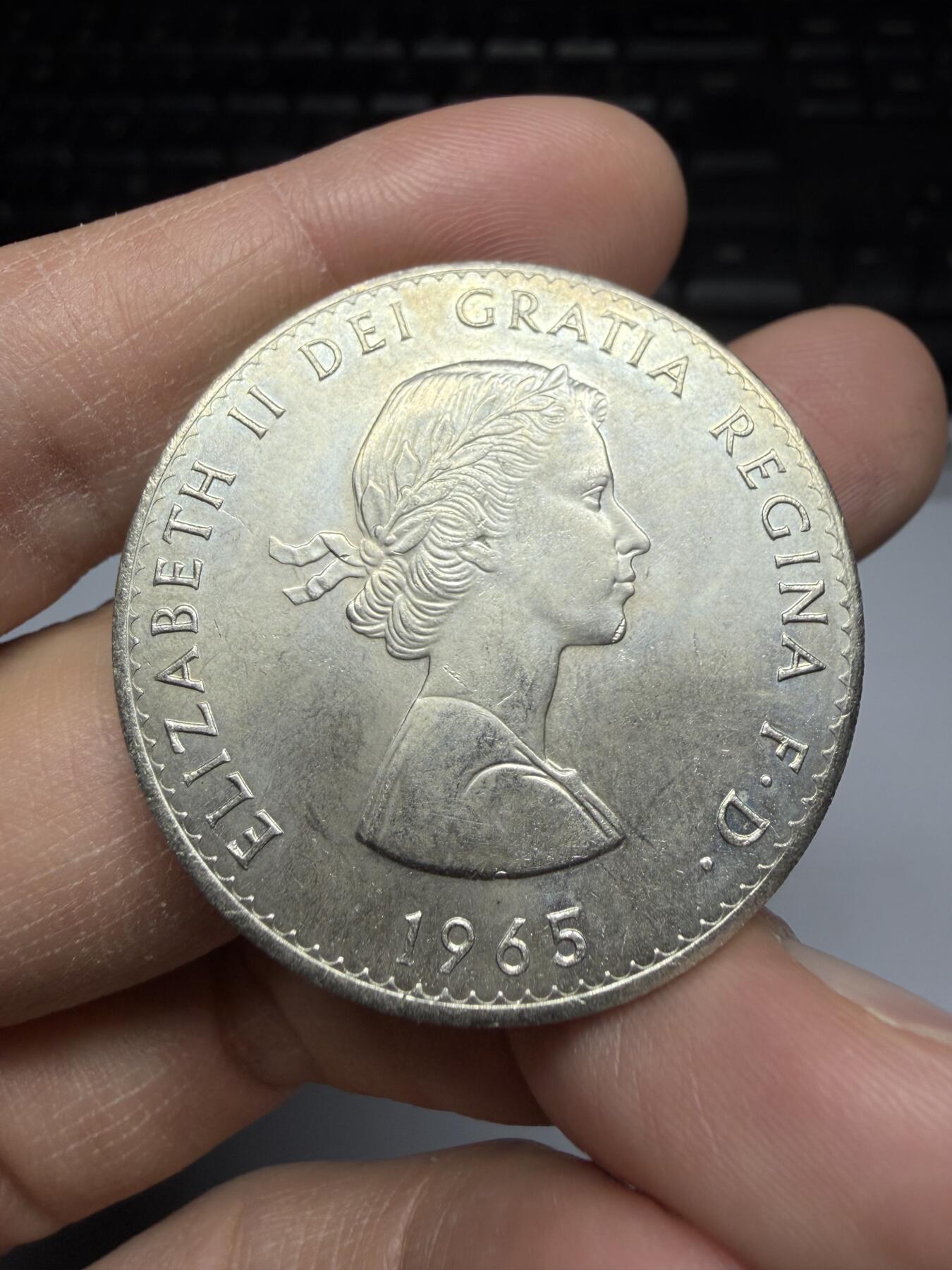 2025年集古藏今外币拍卖第二期-第1场—（总第301拍），可以寄存60天，满160元包邮。 1965年英国克朗纪念币