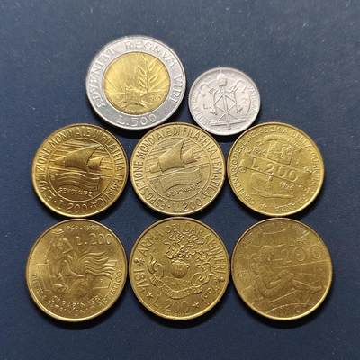 【全场包邮】纯粹捡漏拍498场-持续更新中 - 意大利/圣马力诺/梵蒂冈各年份纪念币8枚一组