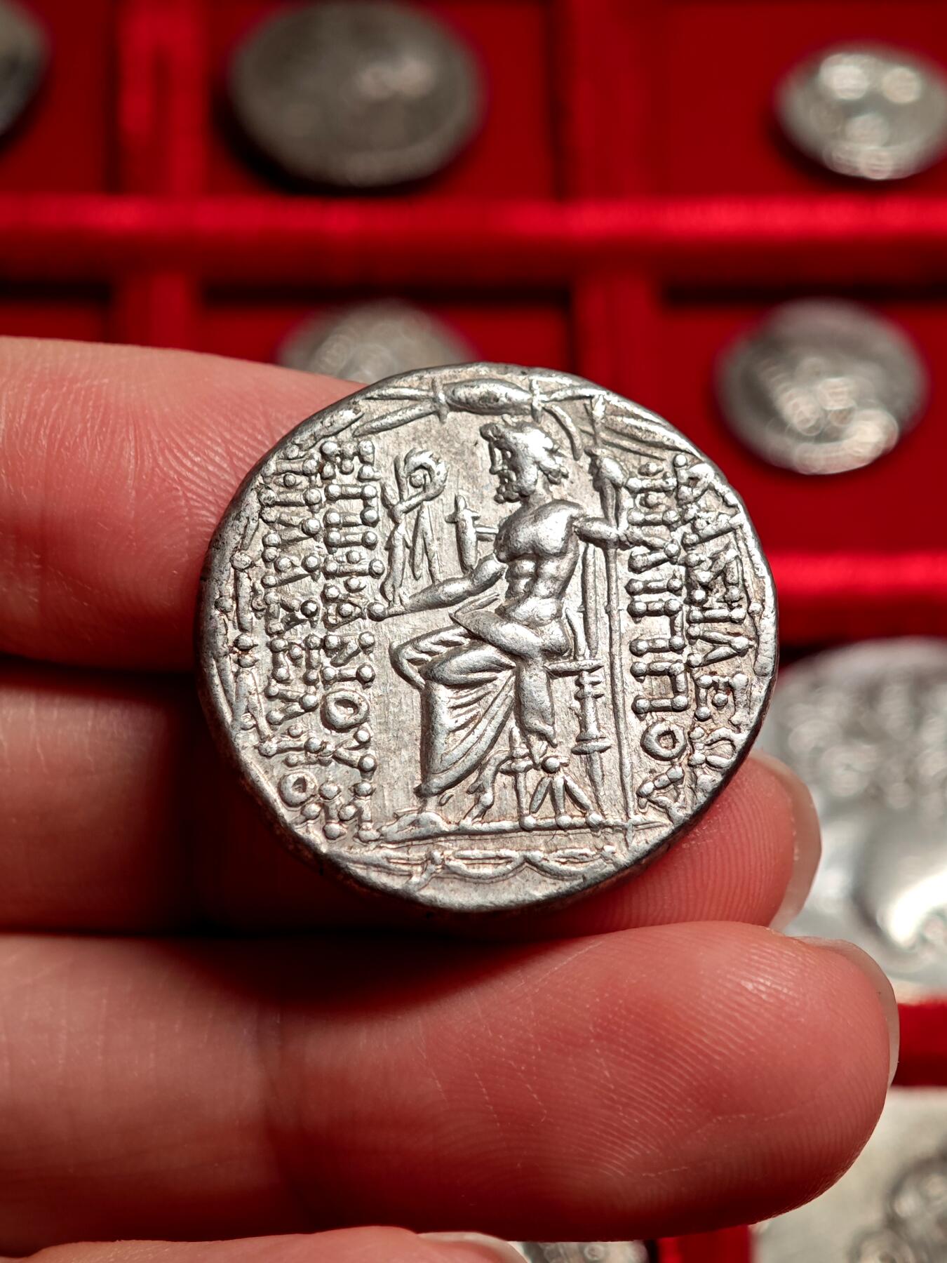 古希腊塞琉古王国腓力一世宙斯四德银币