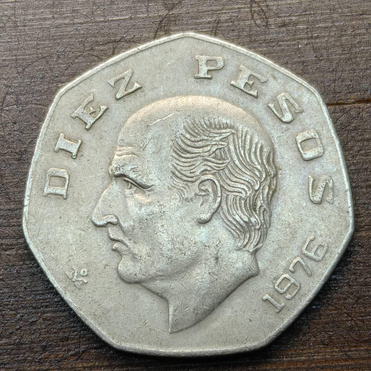 【铜匠收藏】★第142★散币专场 不寄存，30包邮。不满30元，支付5元运费。《接受代拍 代送NGC评级》 5【无寄存】墨西哥 1976年 10比索