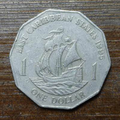 【铜匠收藏】★第141★散币专场 不寄存，30包邮。不满30元，支付5元运费。《接受代拍 代送NGC评级》 - 2【无寄存】东加勒比 1995年 1元 伊二 十边型 