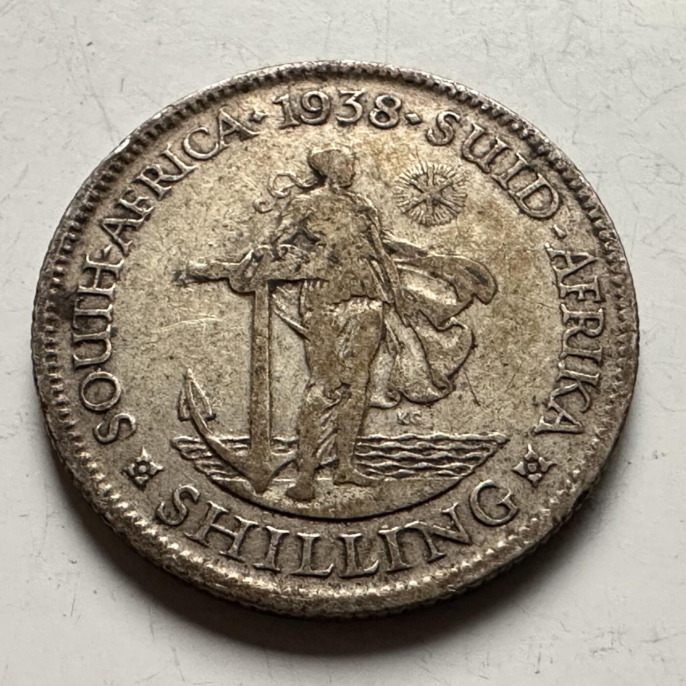 🌹外币初藏🌹🐯2026年第13场  每周二四六晚8️⃣点 接代拍 英属南非1938年一先令银币 5.66克80%银