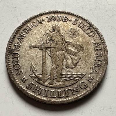 🌹外币初藏🌹🐯2026年第13场  每周二四六晚8️⃣点 接代拍 - 英属南非1938年一先令银币 5.66克80%银