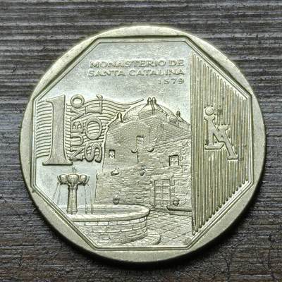 【铜匠收藏】★第141★散币专场 不寄存，30包邮。不满30元，支付5元运费。《接受代拍 代送NGC评级》 - 41【无寄存】2011年 秘鲁 1索尔 毕卡斯瓦曼太阳神庙