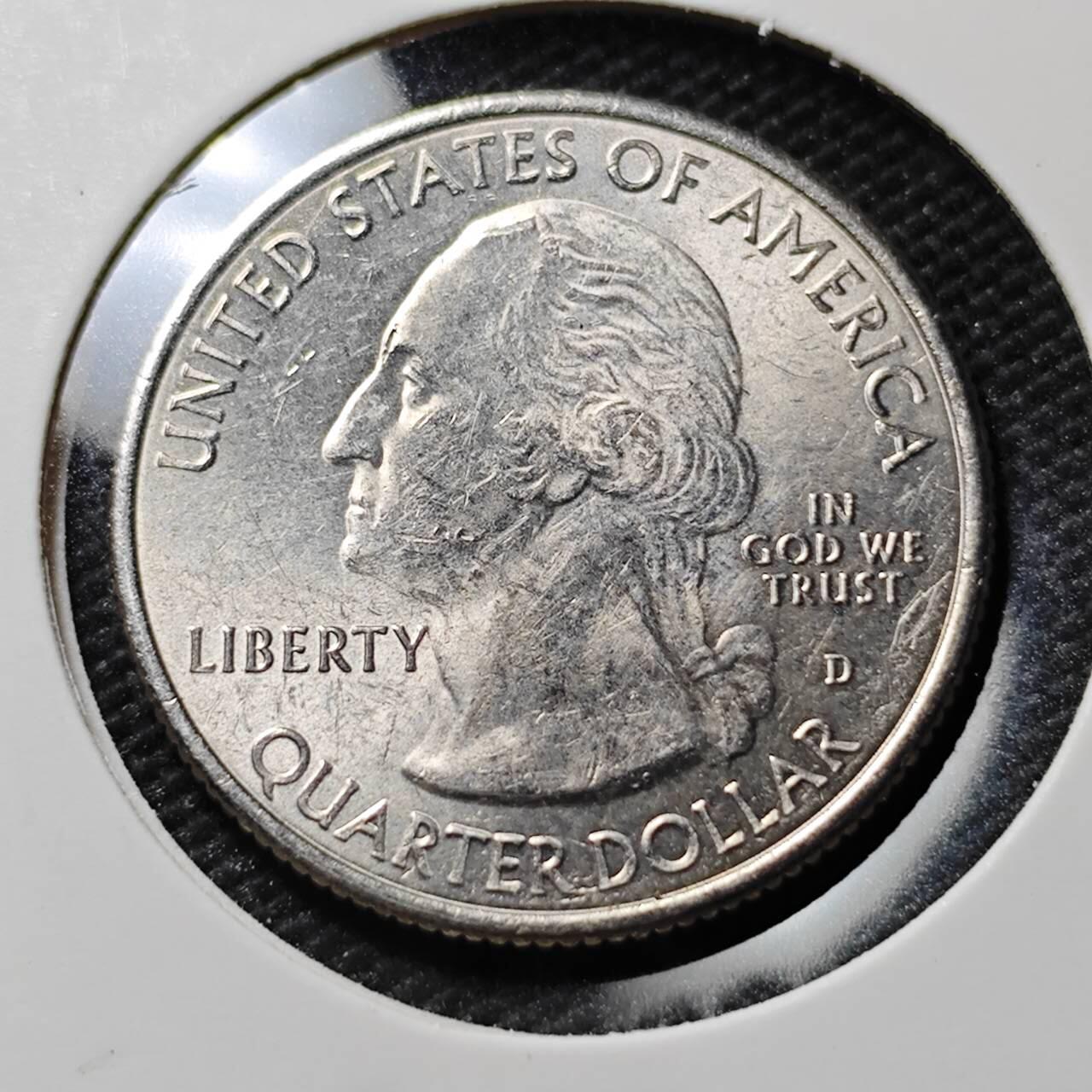 KK钱币收藏小铺  第390期  2月预留时间 周末发货  美国25分纪念币 好品