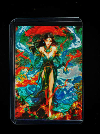 琦卡当当铺～第30期★★一大波美女正向你走来~支持寄存★★~【9点40结束】扫码加群抽[包邮券]~ - 奇点卡牌  盲包卡  粗闪 女魁  带卡套 1张