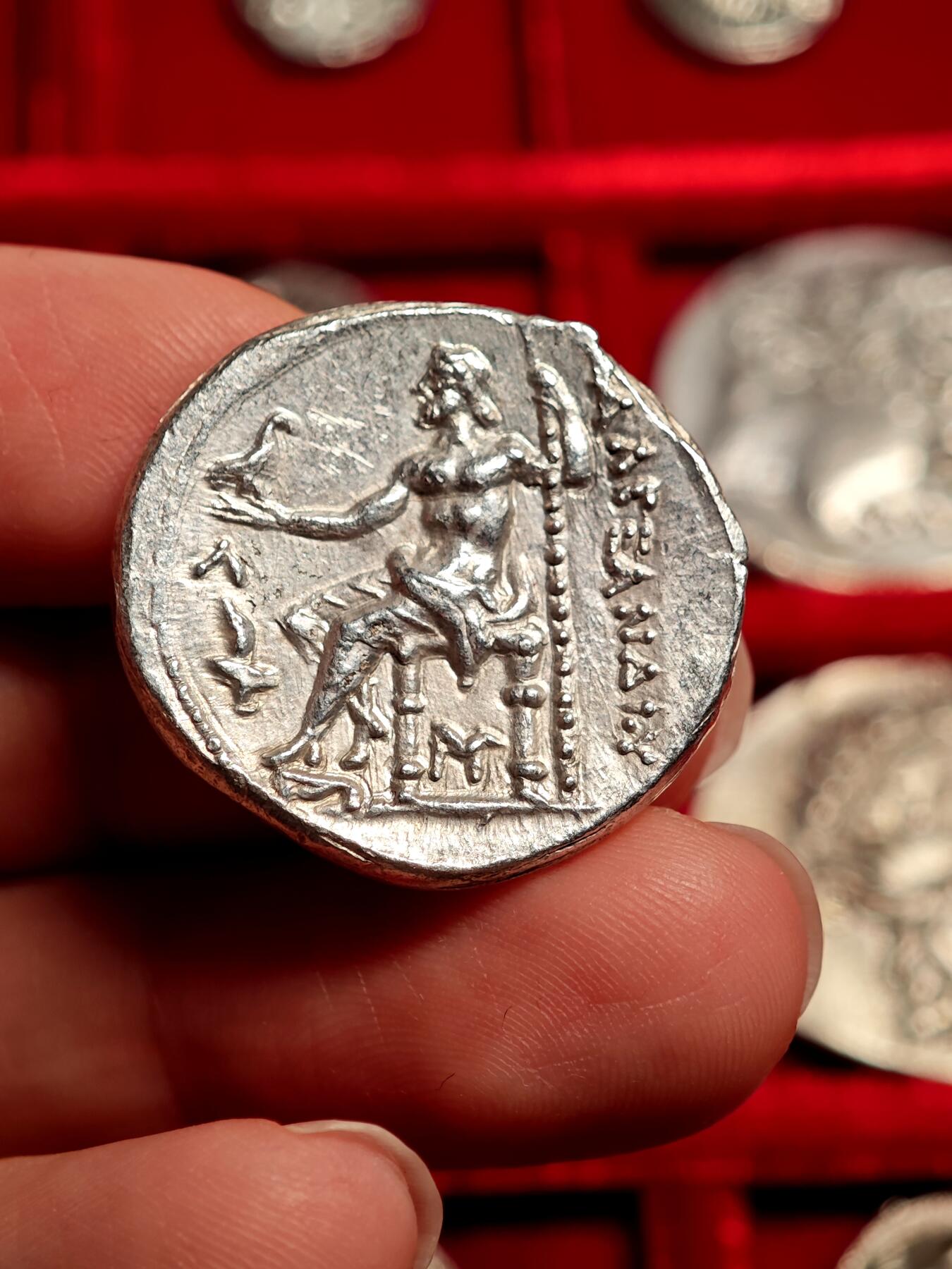 评级古希腊亚历山大大力神四德银币