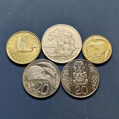 【全场包邮】纯粹捡漏拍498场-持续更新中 - 新西兰各年份散币5枚一组
