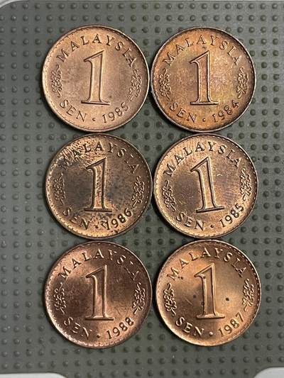 2026年第18场各国散币拍卖（总第168场） - 马来西亚1仙6枚