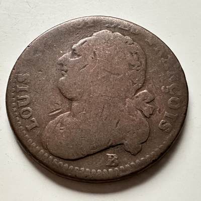 🌹外币初藏🌹🐯2026年第13场  每周二四六晚8️⃣点 接代拍 - 法国路易十六时期12德尼埃（12 Deniers）铜币 29.5毫米