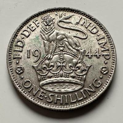 🌹外币初藏🌹🐯2026年第13场  每周二四六晚8️⃣点 接代拍 -  英国1944年1先令银币 5.65克50%银