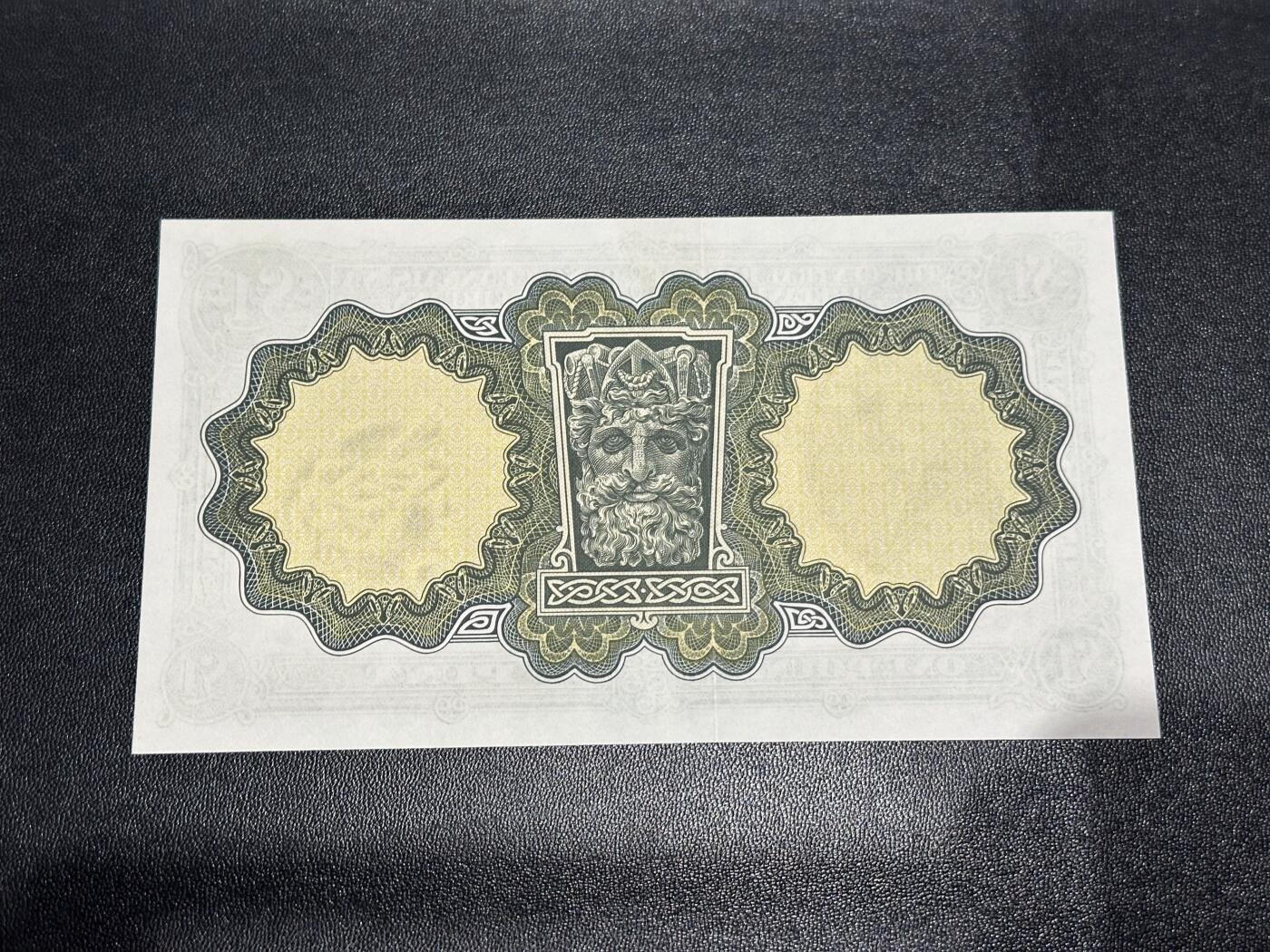 《外钞收藏家》第六百零五期（精选场）（本平台长期征集拍品、欢迎藏友们联系合作） 1976年爱尔兰1镑 拉弗雷夫人 近全新 有个荧光斑