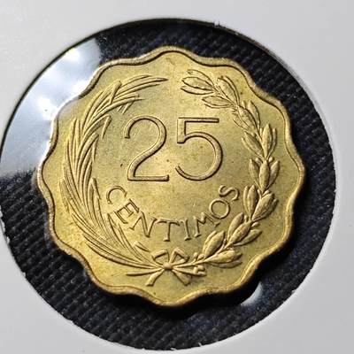 KK钱币收藏小铺  第390期  2月预留时间 周末发货 -  巴拉圭25分 好品铜币
