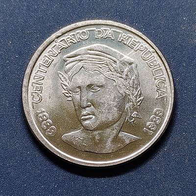 【全场包邮】纯粹捡漏拍498场-持续更新中 - 巴西1989年1克鲁塞罗共和国成立一百周年纪念币