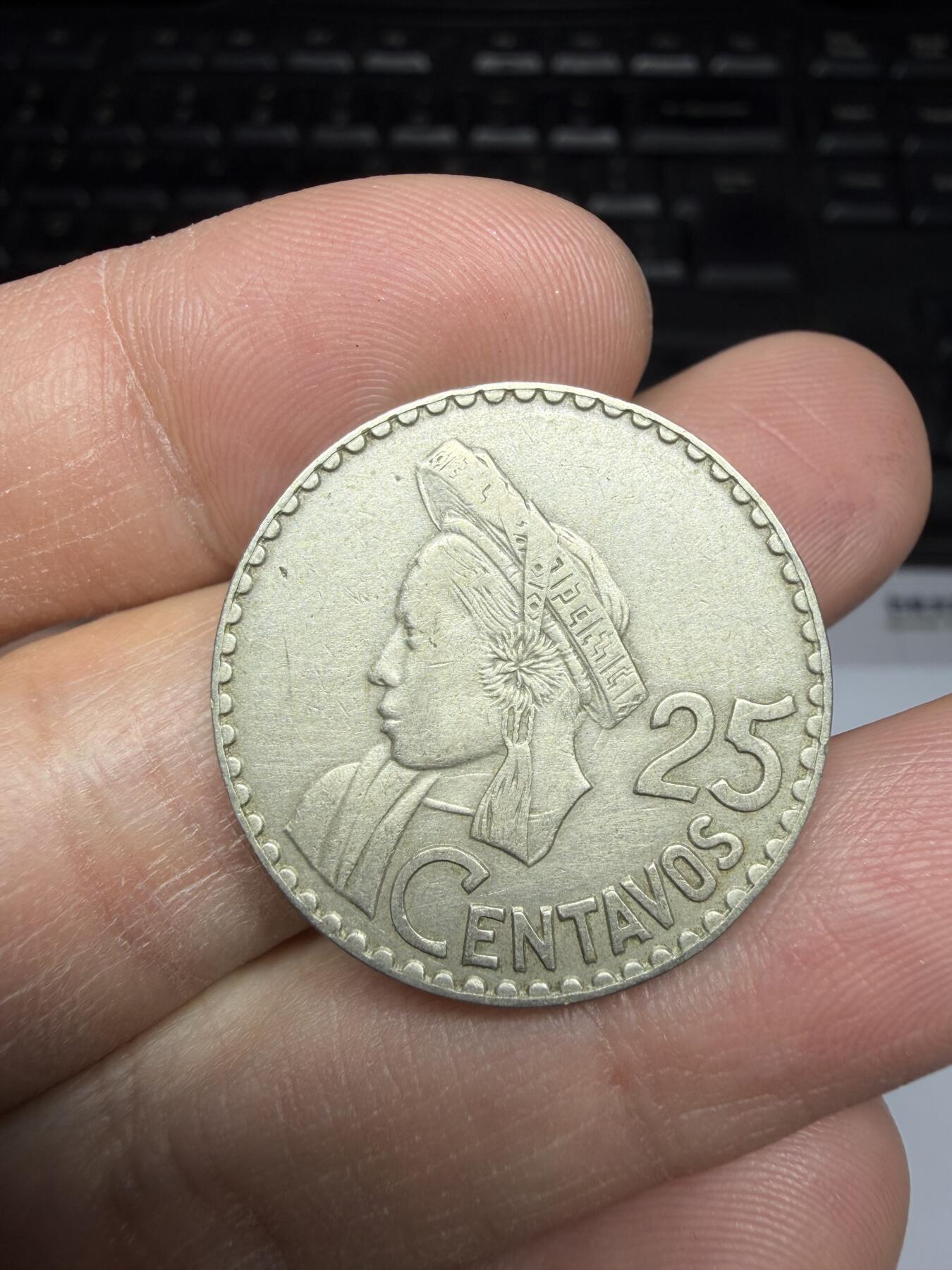 2025年集古藏今外币拍卖第二期-第1场—（总第301拍），可以寄存60天，满160元包邮。 1965年危地马拉25分