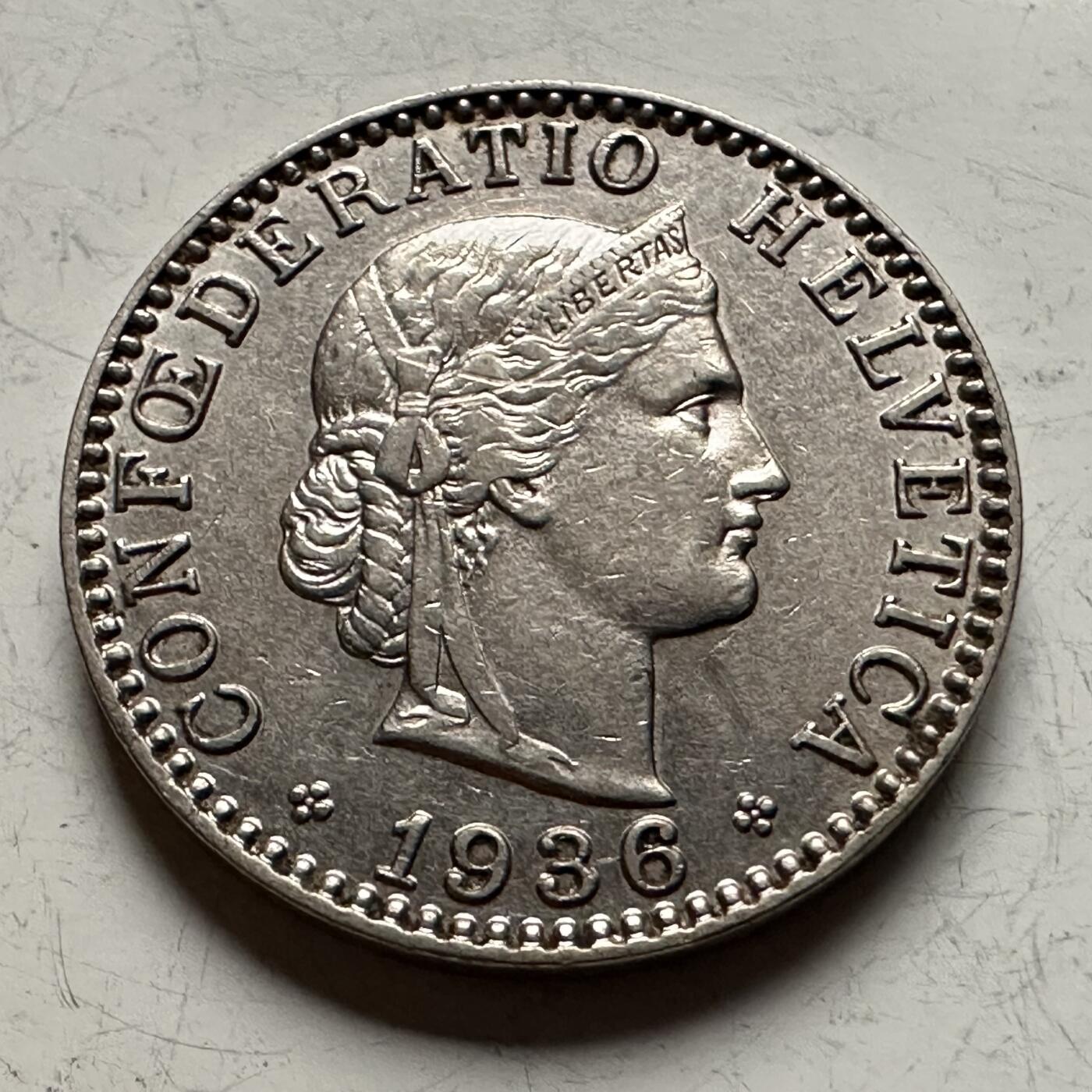 🌹外币初藏🌹🐯2026年第13场  每周二四六晚8️⃣点 接代拍 瑞士1936年二十分