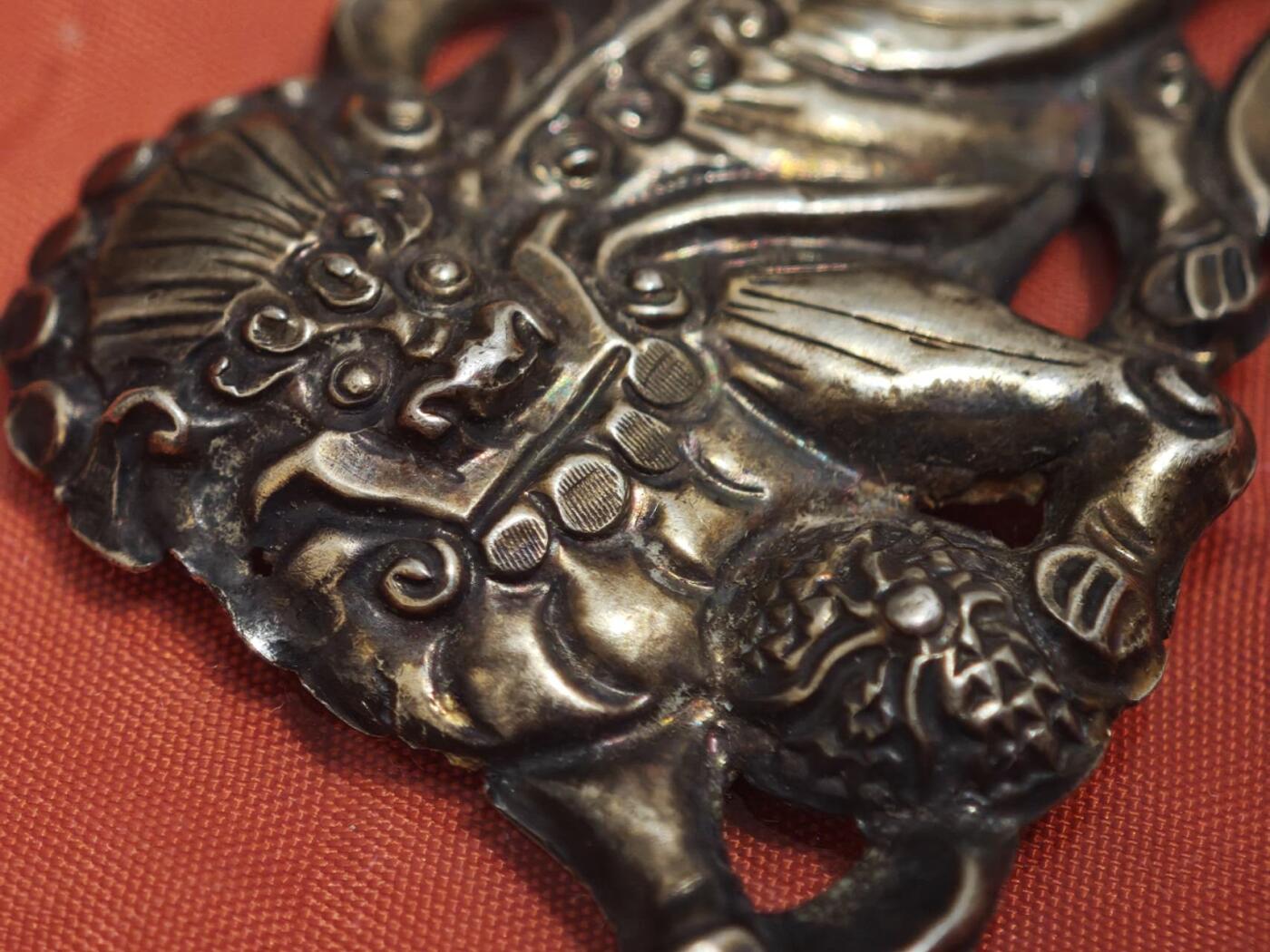 橙子收藏第二期 清代/民国民俗银饰  狮子滚绣球